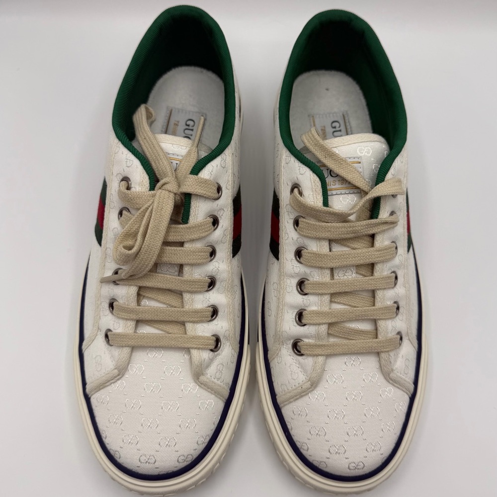 NIB NEW Gucci Men’s 1977 Canvas GG Supreme Logo Monogram Tennis Sneakers - Picture 3 of 10